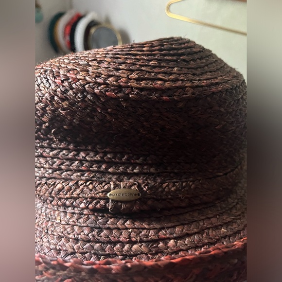 90s Liz Claiborne straw wide brim hat - Picture 3 of 4